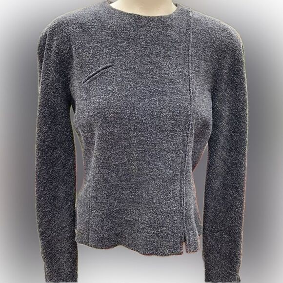 Dana Buchman grey stretch Moto top jacket 10 - Picture 1 of 16